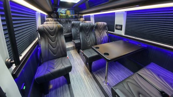 newark 18 passenger sprinter van interior