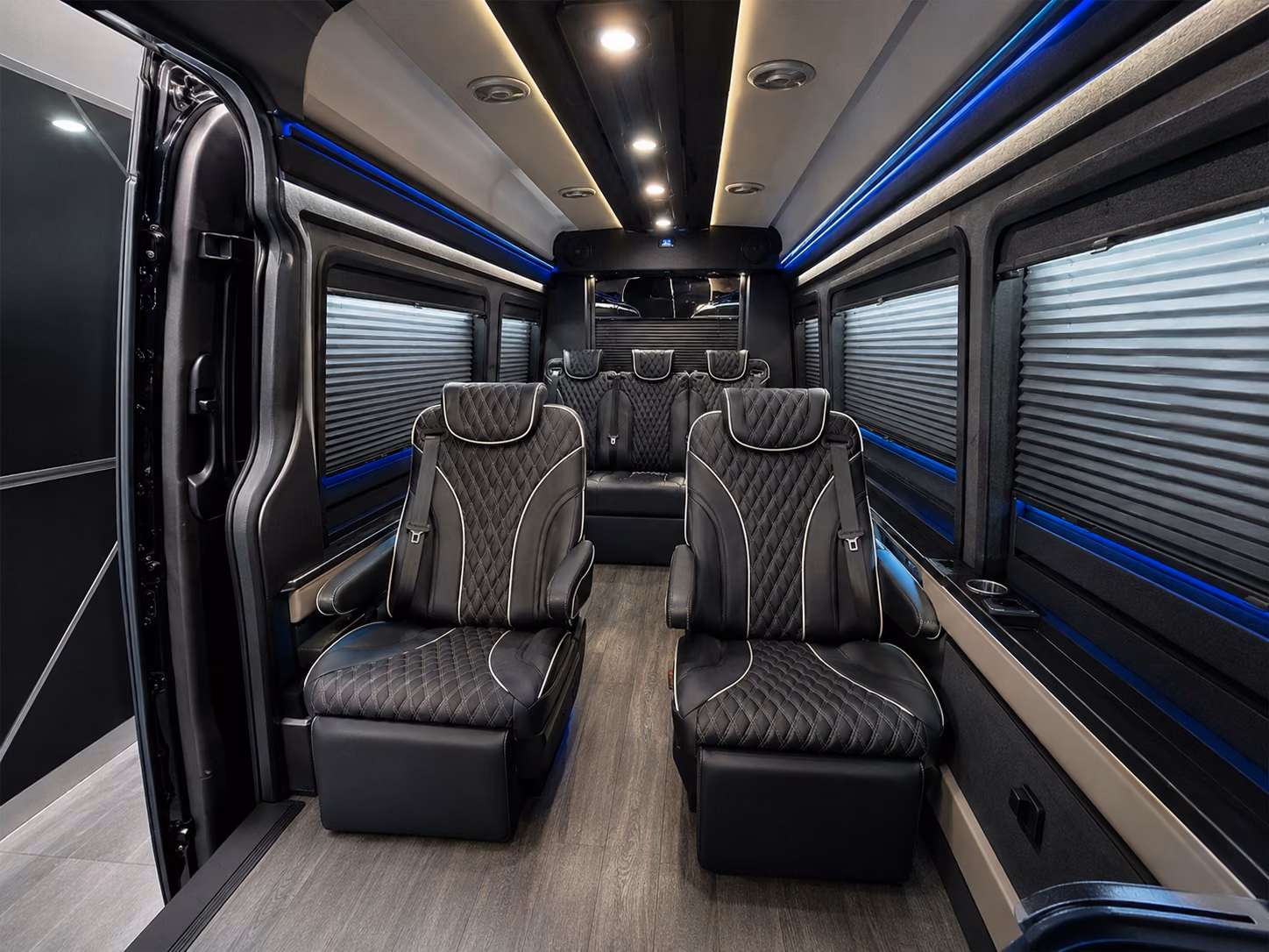 newark 18 passenger sprinter van interior