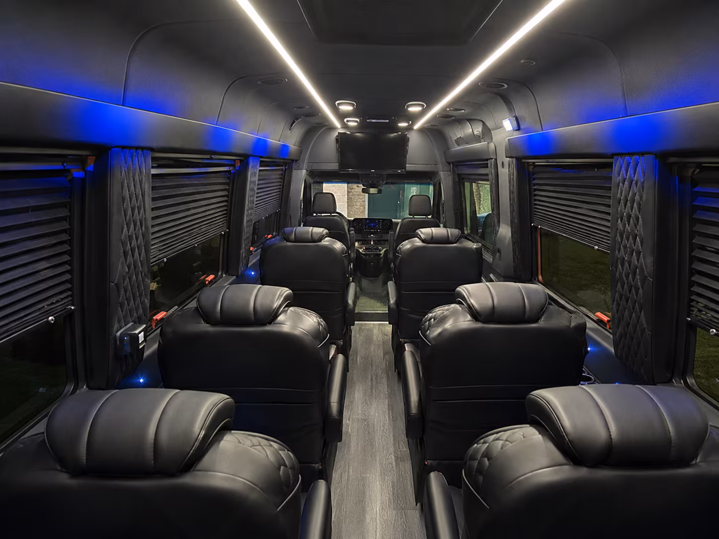 newark 20 passenger sprinter van inside